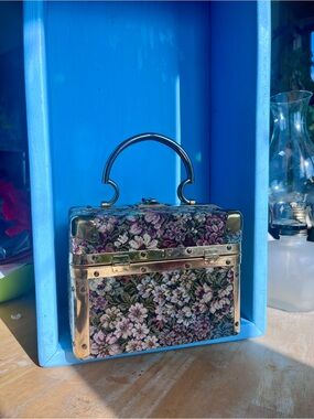 Vintage Delill Mid Century 1960s Train Case Box Purse